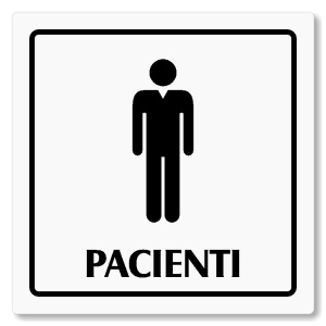 WC muži pacienti, 100x100mm, bílá, Arizona
